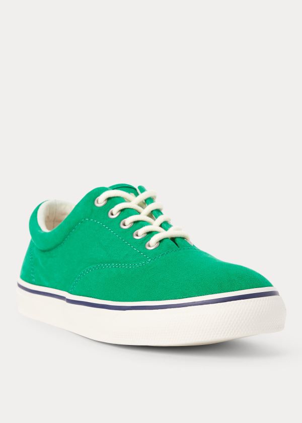 Zapatillas Polo Ralph Lauren Hombre Verdes - Harpoon Canvas - MFHNR4058